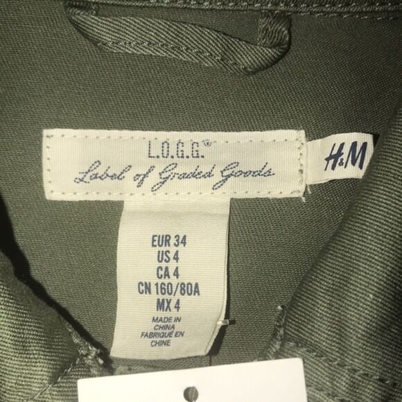 H&M Utility Military Green Safari Jacket - Picture 6 of 12